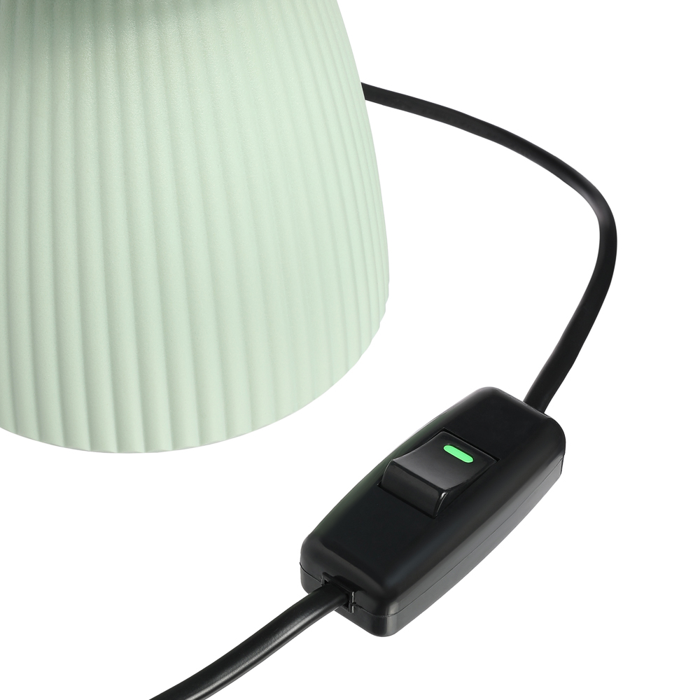 Светильник переносной настольный BY Марсель, 25 см, E14, 40Вт, 230В, керамика, текстиль, сер/зел, арт.№ 476-022