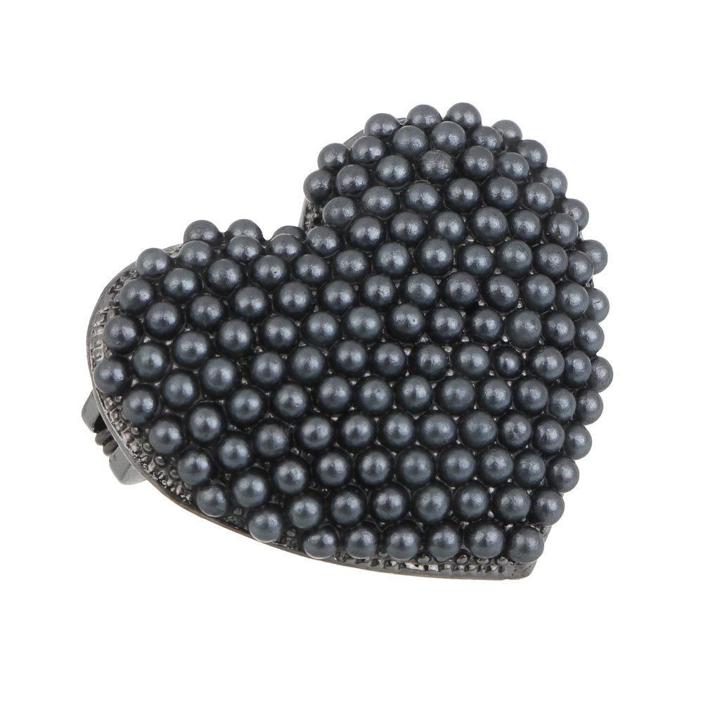 Брошь сердце, 2,7см, сплав, 2 цвета, БЖ25-20, арт.№ 023-029