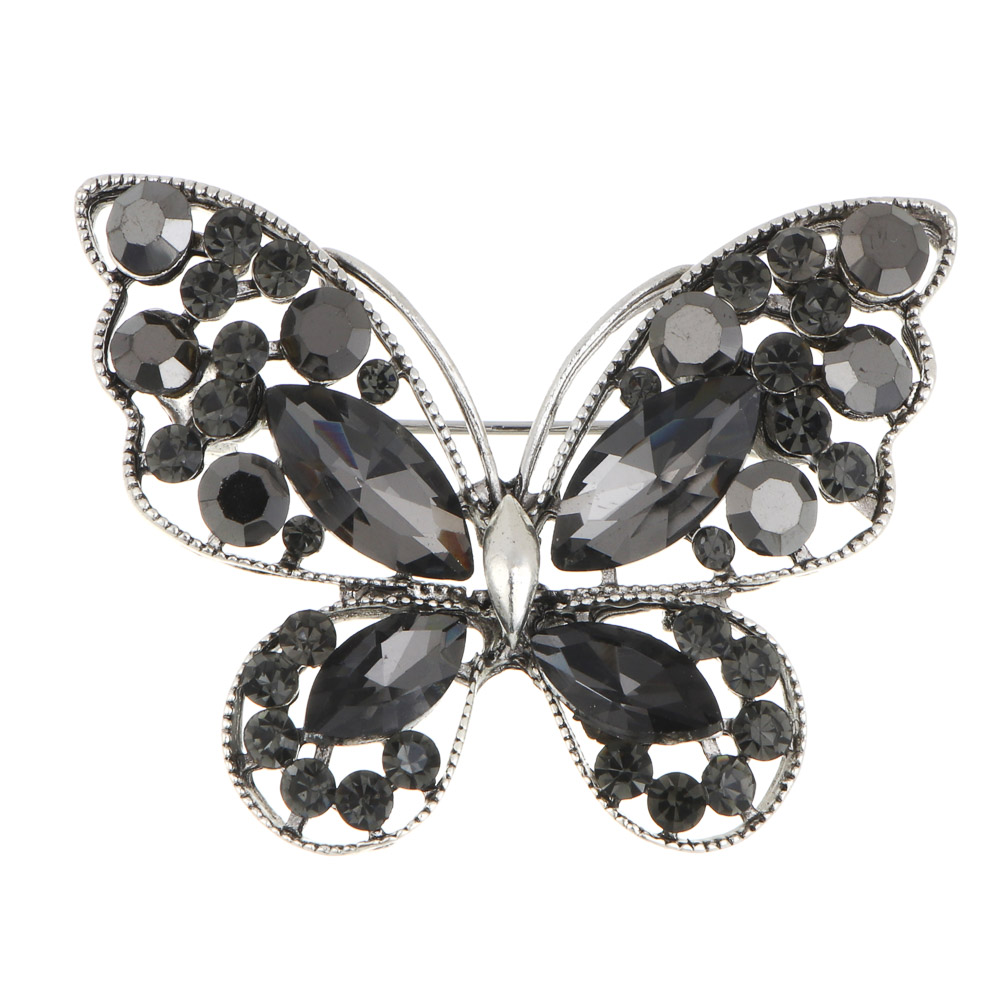 Брошь бабочка, сплав, 2 дизайна, БЖ25-21, арт.№ 023-030