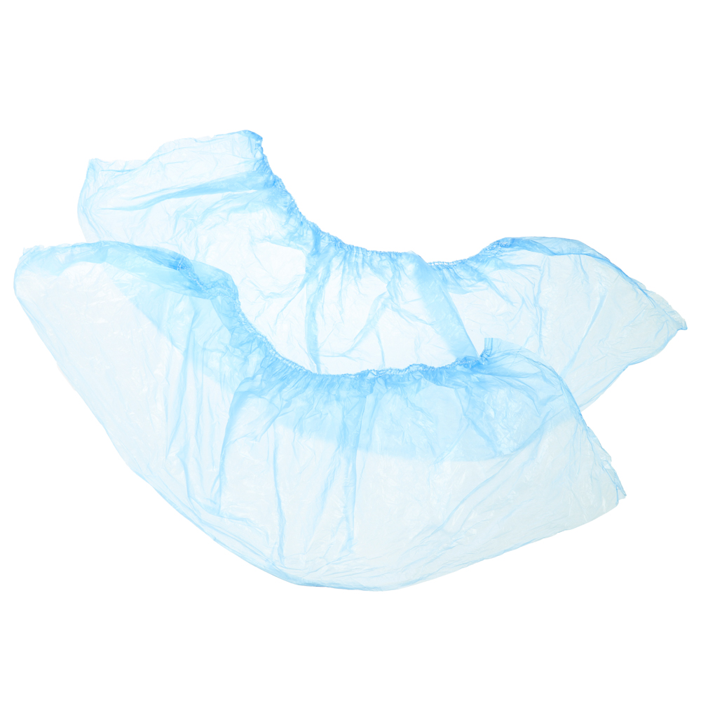 Бахилы одноразовые, полиэтилен, 25 пар, 18 микрон, синие, арт.№ 360-075