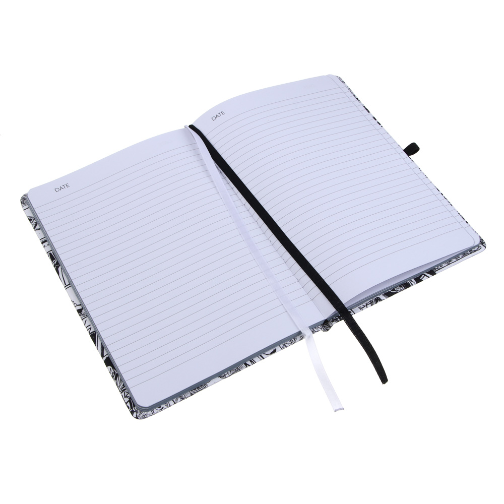 Бизнес-блокнот BY РСГ "КОМИКС" А5, 192 страницы, твердая обложка, материал под ткань, резинка, 2 закладки, арт.№ 801-049