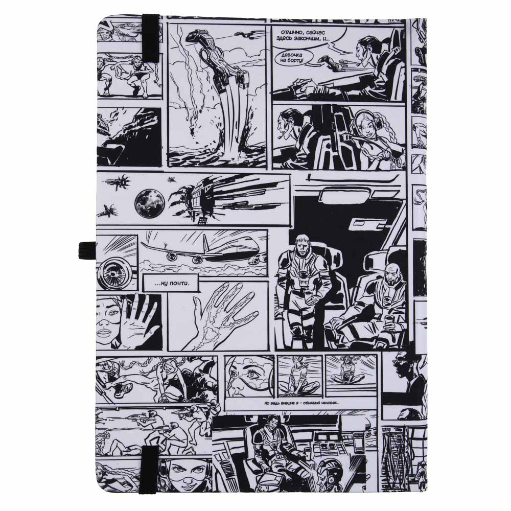 Бизнес-блокнот BY РСГ "КОМИКС" А5, 192 страницы, твердая обложка, материал под ткань, резинка, 2 закладки, арт.№ 801-049