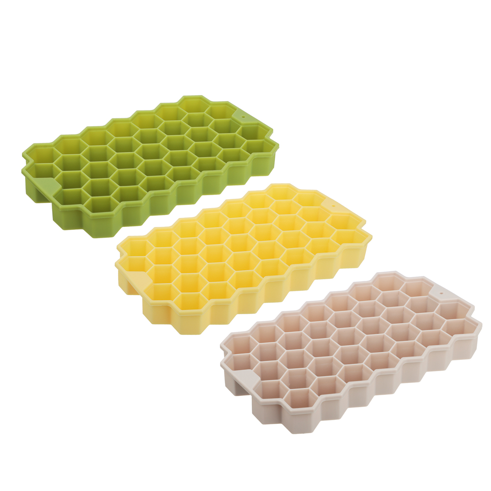 VETTA Форма силиконовая для льда 20х12см, 37 ячеек, "Соты", 3 цвета, арт.№ 891-294