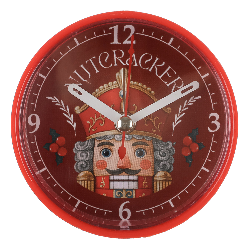 Будильник d=8 см "Щелкунчик", кварц, арт.№ 529-340