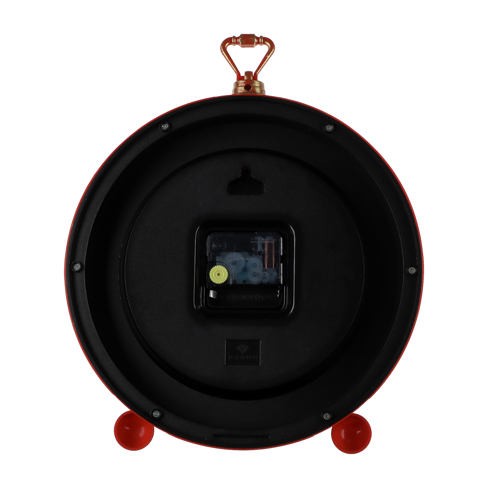 Часы настенно-настольные 26х32 см, корпус красный с золотом, "Щелкунчик", арт.№ 581-384