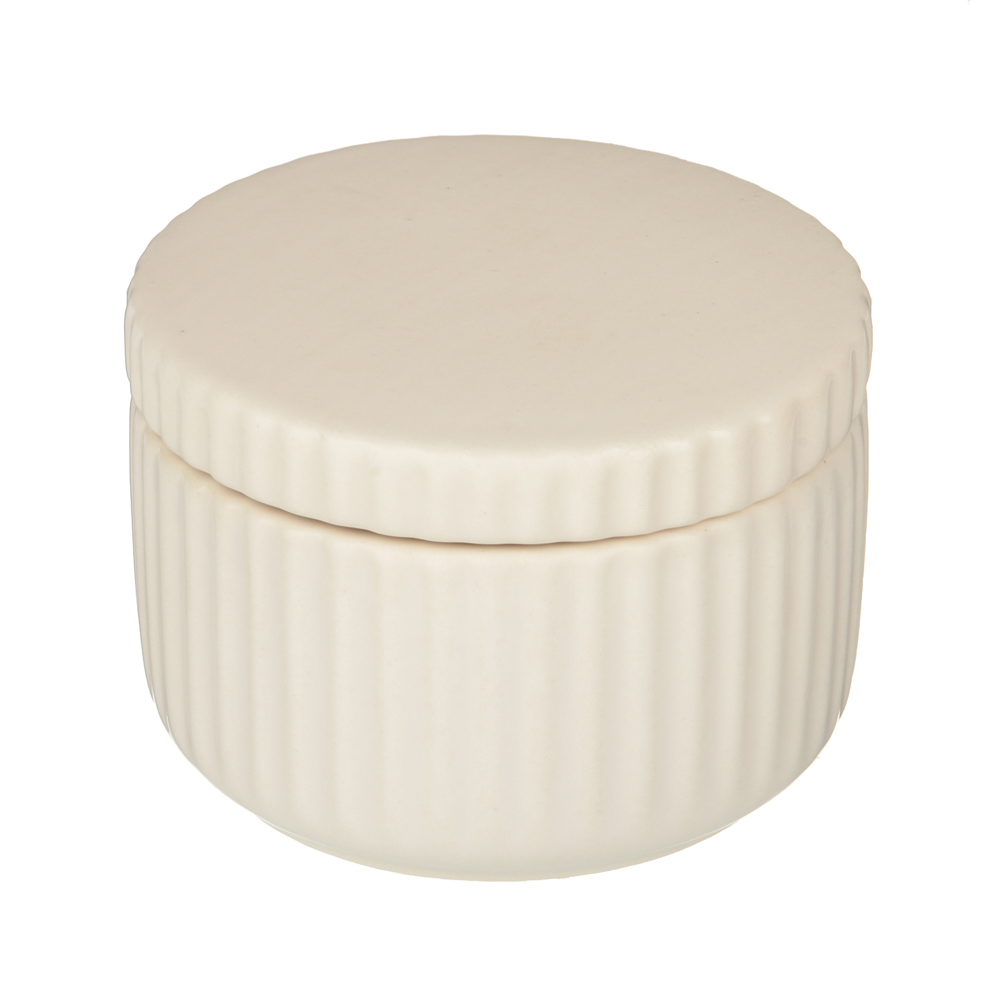 VETTA Контейнер для ватных дисков/палочек "Вертикаль", керамика, 3 цвета, арт.№ 463-974