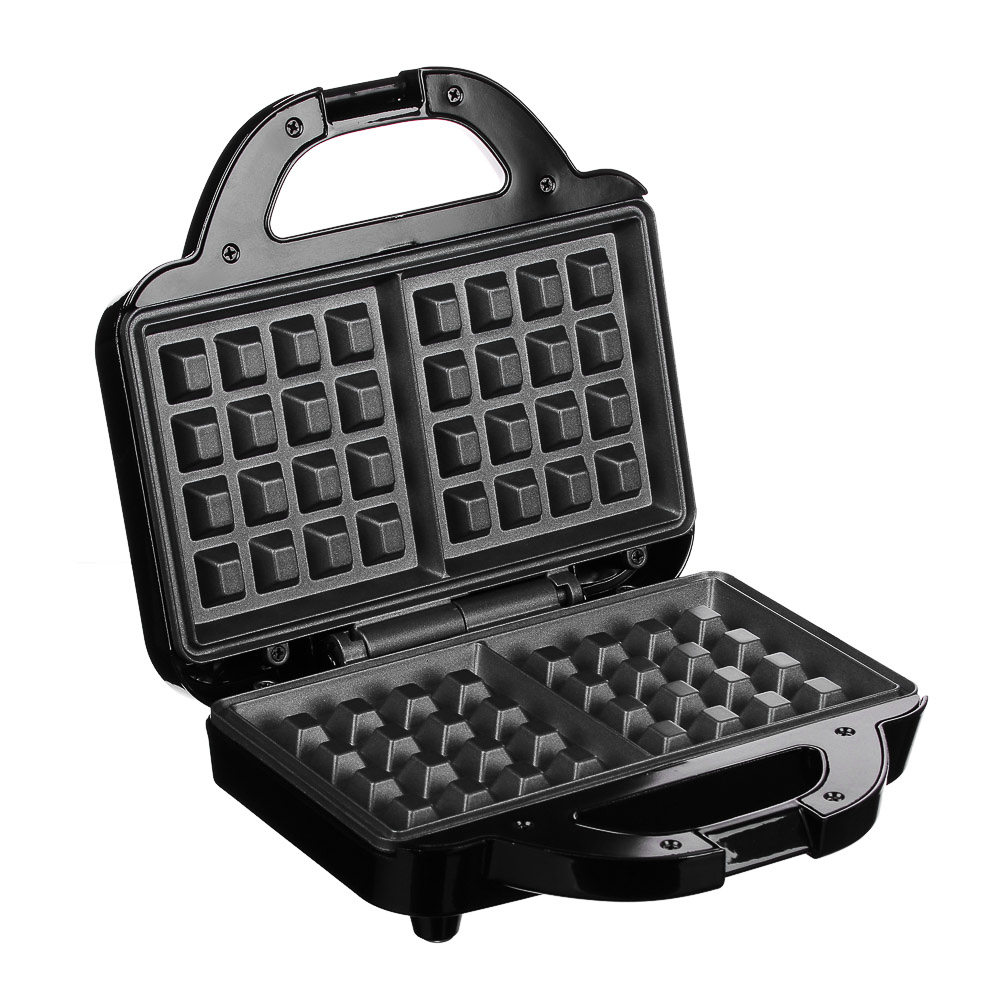 LEBEN Вафельница, 800 Вт, пластик, нерж. сталь, антипригарное покрытие, арт.№ 271-021