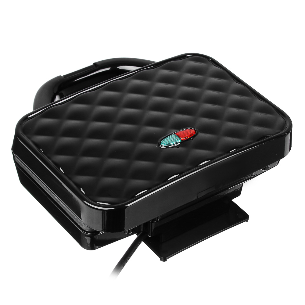 LEBEN Вафельница, 800 Вт, пластик, нерж. сталь, антипригарное покрытие, арт.№ 271-021