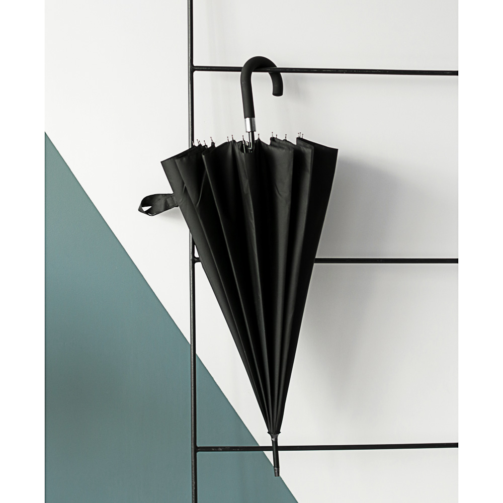 Зонт-трость мужской, металл, эпонж, d113см, 16 спиц, 2 цвета, арт.№ 302-275