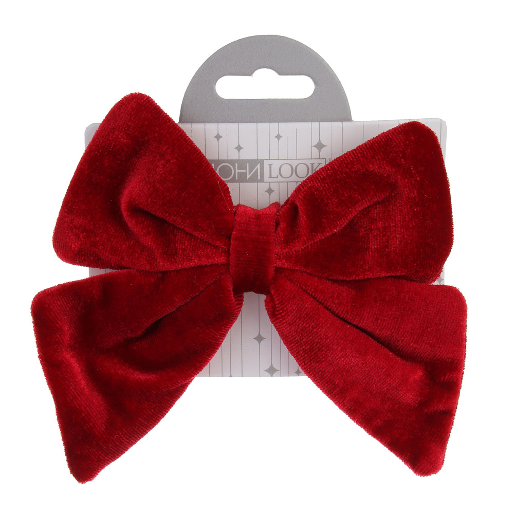 ЮНИLOOK Зажим для волос, 6см, сплав, полиэстер, 3 цвета, ACS-139нг, арт.№ 321-052