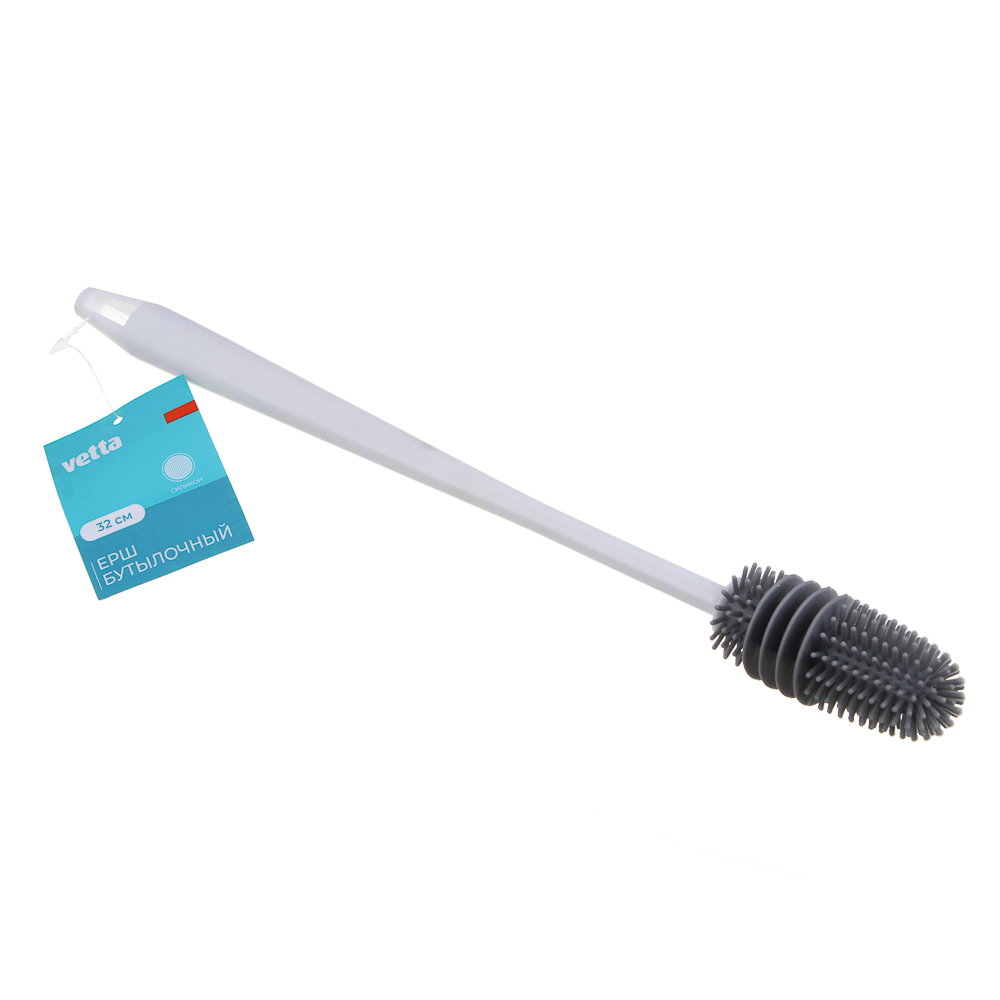 Ерш для бутылок тм VETTA, 32 см, d3см, силикон, пластик, арт.№ 441-209
