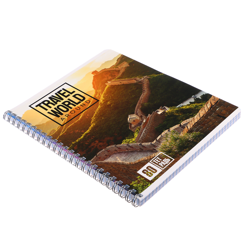 Тетрадь 80л. ClipStudio А5, в клетку, БЕЛЫЕ ЛИСТЫ, обл.картон, на спирали, арт.№ 578-005