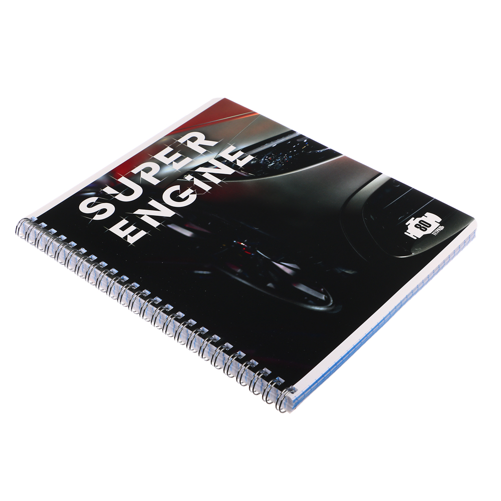 Тетрадь 80л. ClipStudio А5, в клетку, БЕЛЫЕ ЛИСТЫ, обл.картон, на спирали, арт.№ 578-005