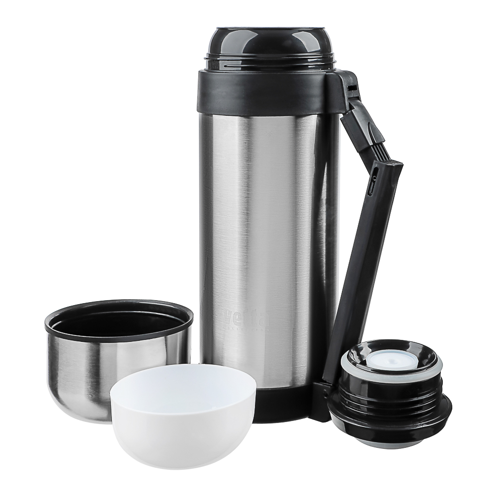 VETTA Термос металлический "Туристический" с широким горлом 1,50л серебристый, арт.№ 841-060