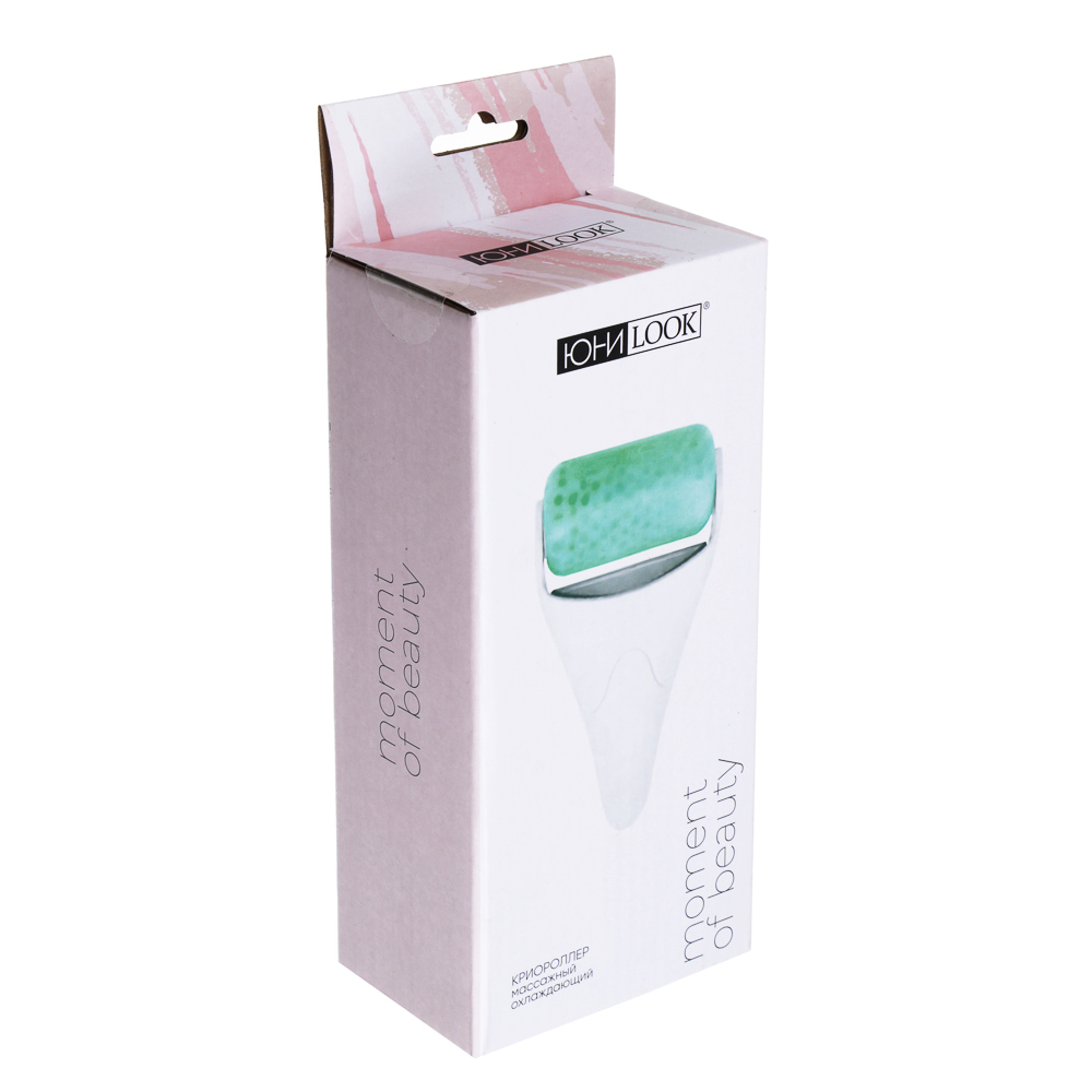 ЮНИLOOK Крио-роллер массажный охлаждающий 18,5х8,3см, РР, PE, белый, ВЗ24-40, арт.№ 357-325