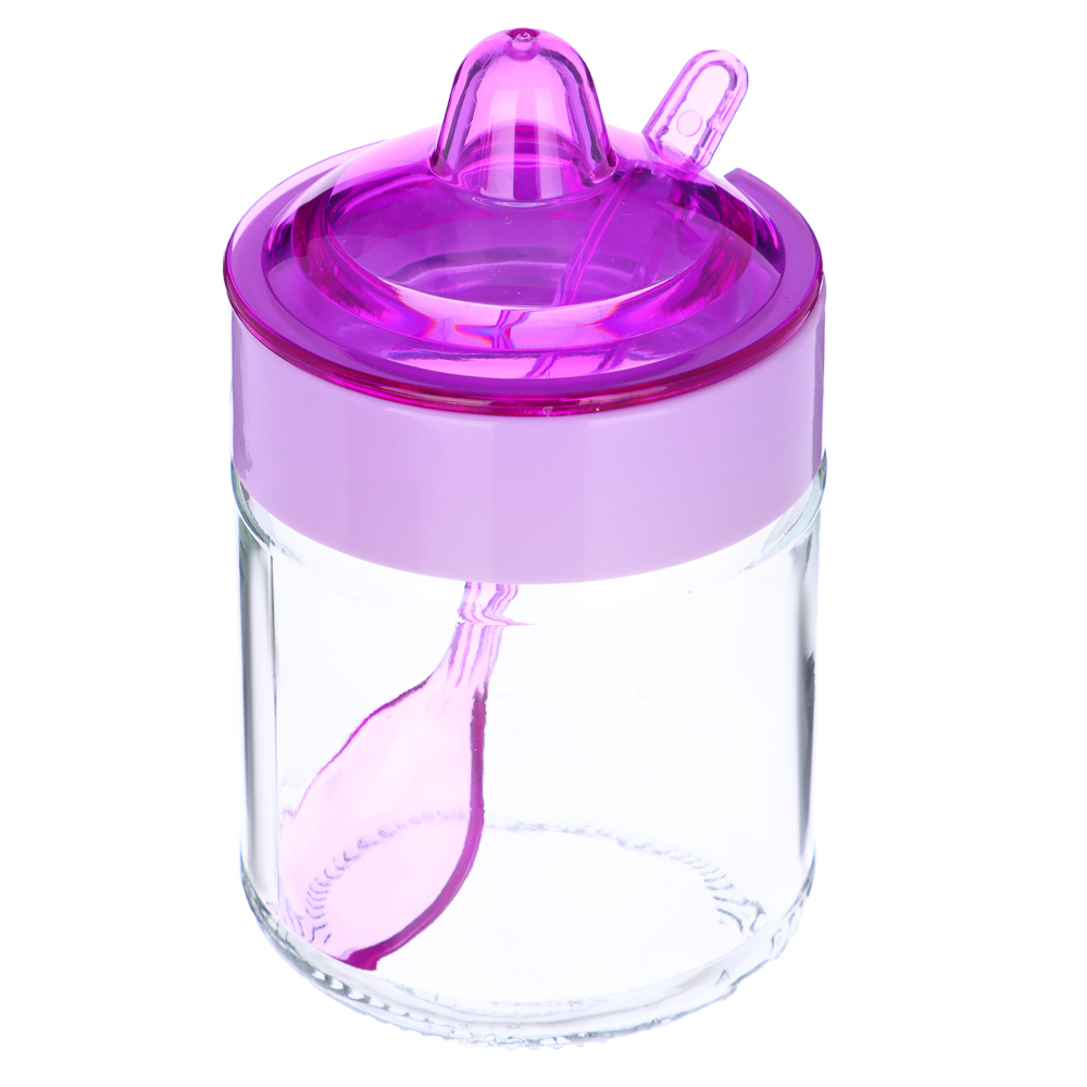 HEREVIN Банка для специй с ложкой, стекло, 200мл, 3 цвета, 131505-500, арт.№ 828-225