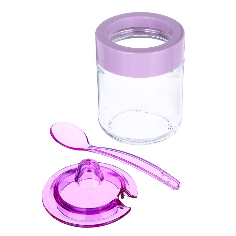 HEREVIN Банка для специй с ложкой, стекло, 200мл, 3 цвета, 131505-500, арт.№ 828-225