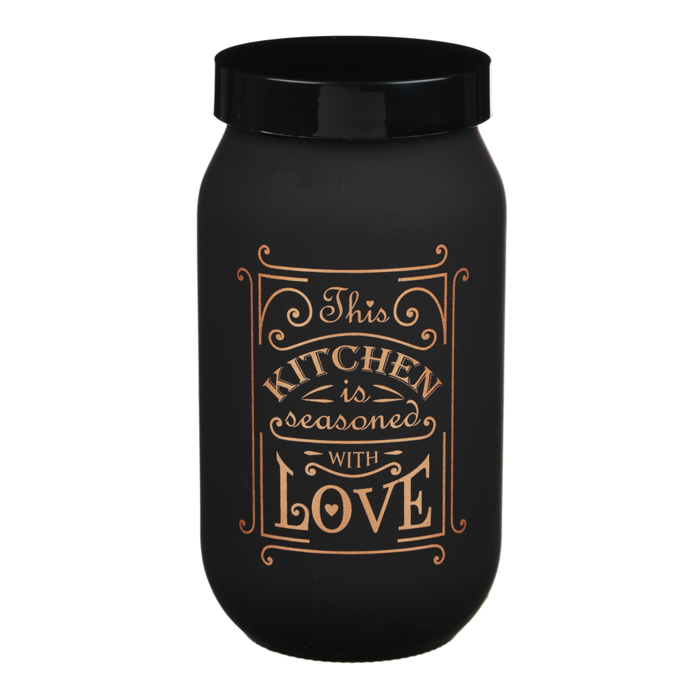 HEREVIN Блэк Эдишн Банка для сыпучих продуктов, стекло, 1000мл, 146377-817, арт.№ 828-241