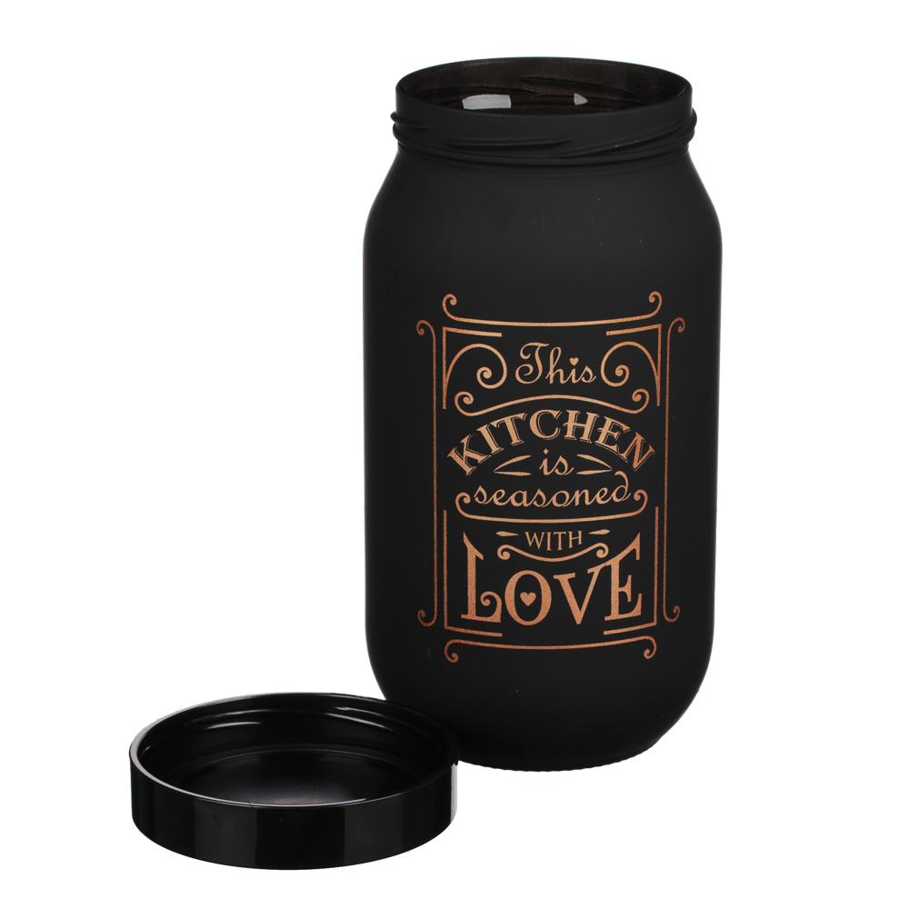 HEREVIN Блэк Эдишн Банка для сыпучих продуктов, стекло, 1000мл, 146377-817, арт.№ 828-241