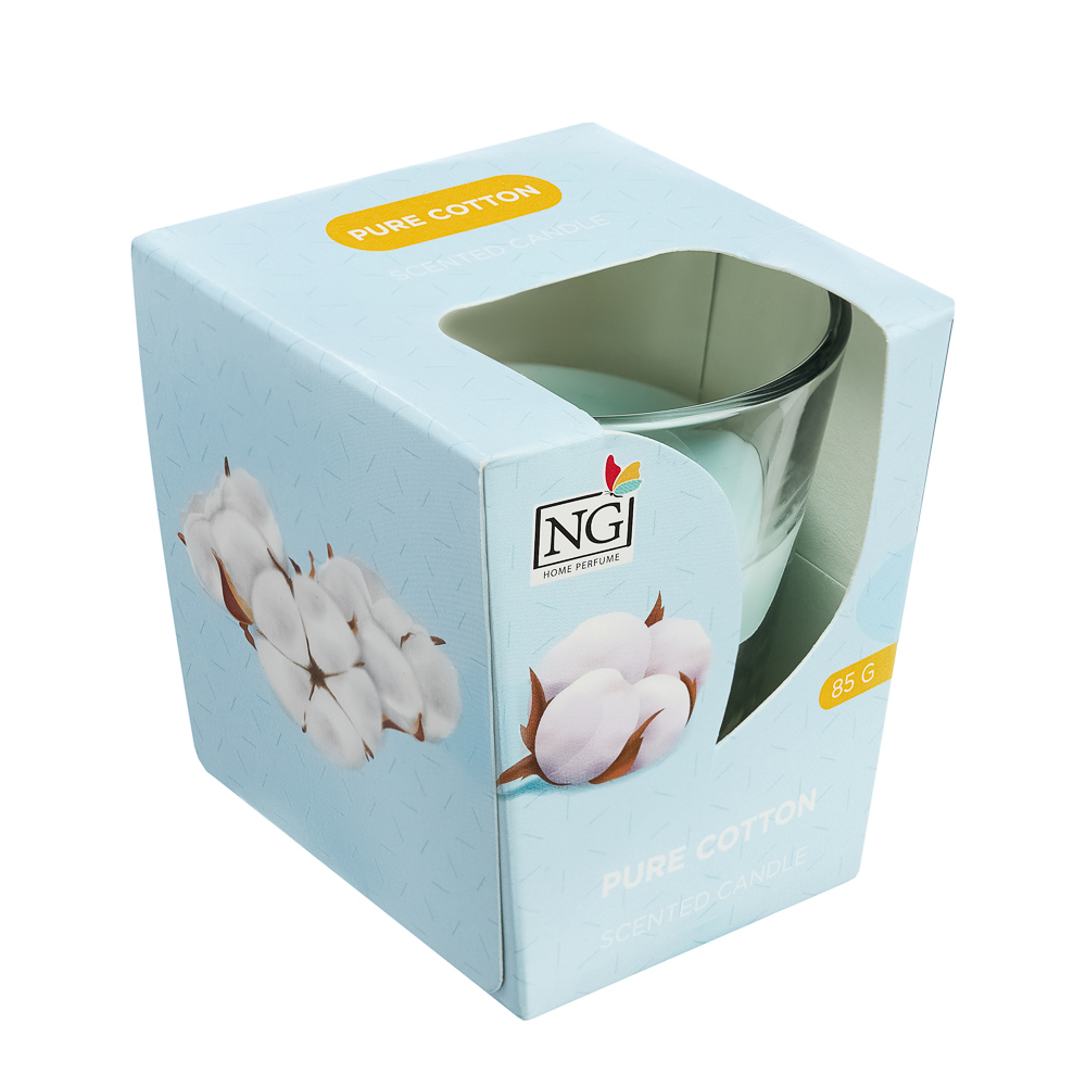 NEW GALAXY Свеча ароматизированная Glass, 85гр. ваниль, лаванда, спелые ягоды, хлопок, арт.№ 778-200