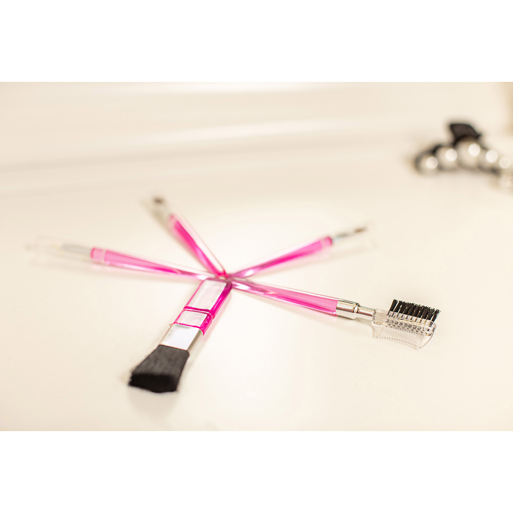 ЮНИLOOK Набор кистей для макияжа 5шт, пластик, синтетич.нейлон, 11см, арт.№ 305-361