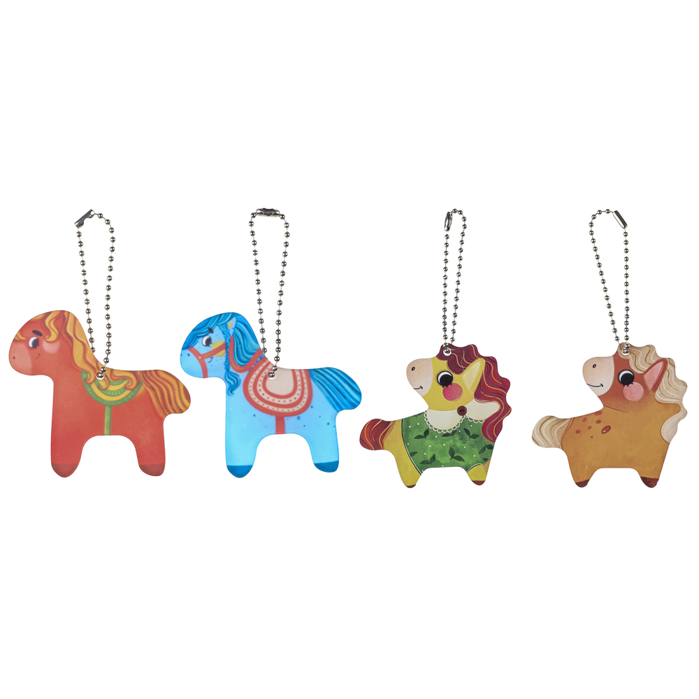 Брелок Лошадка, 7 см, акрил 3 мм, печать УФ, 4 дизайна, арт.№ 705-509