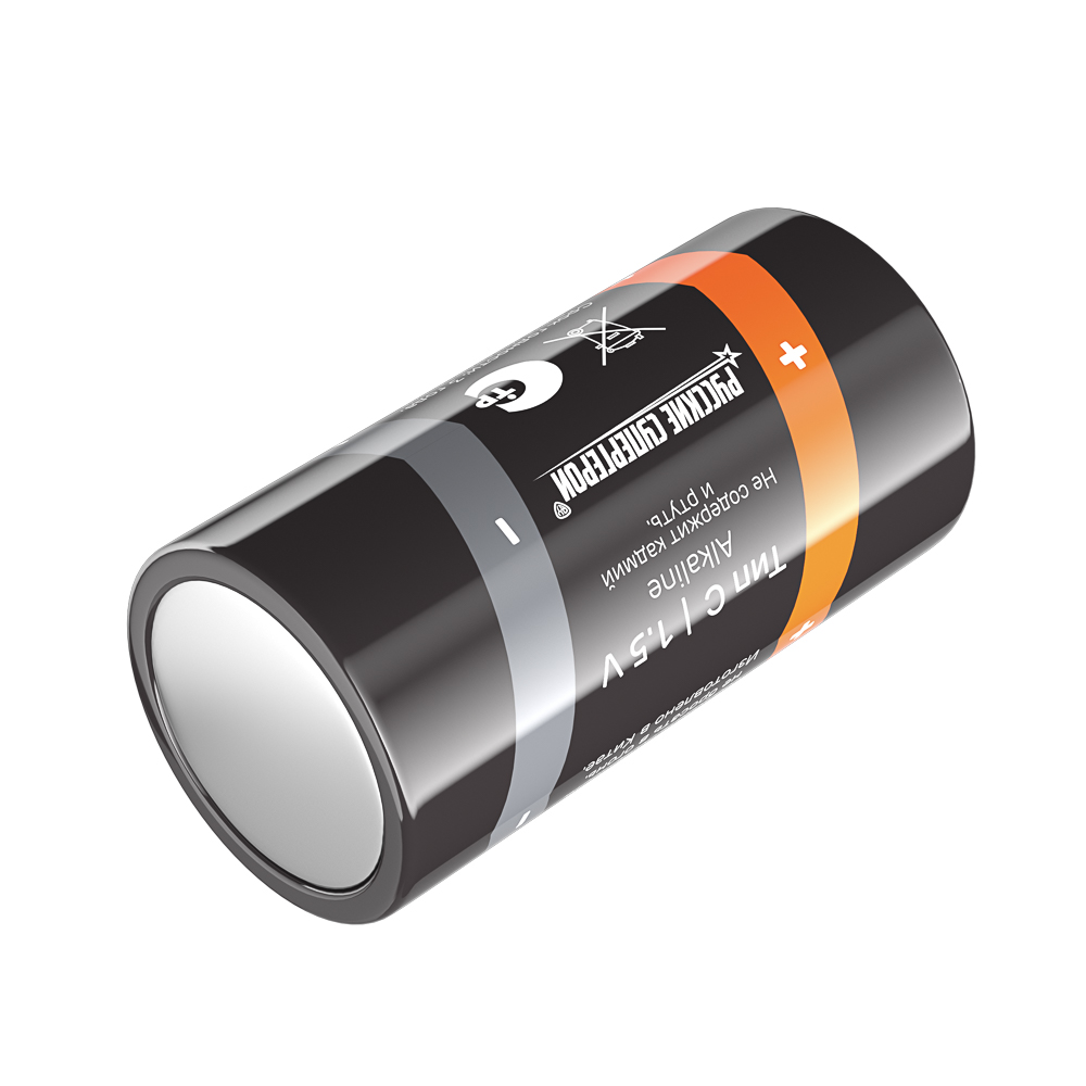 Батарейки C BY (LR14) 2шт в блистере, щелочные 1.5В, арт.№ 917-117