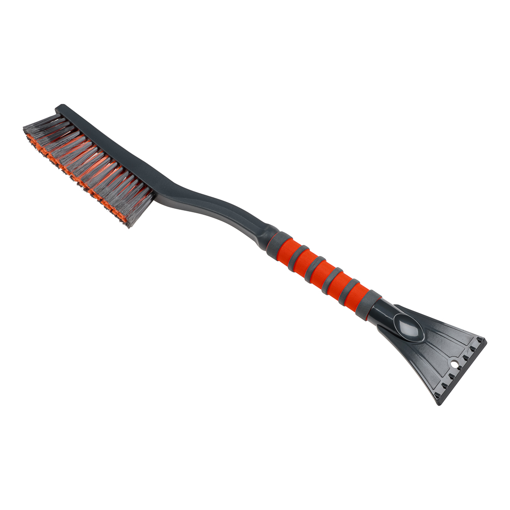 ЕРМАК Щетка для уборки снега с распушенной щетиной+скребок, 62см, арт.№ 775-122