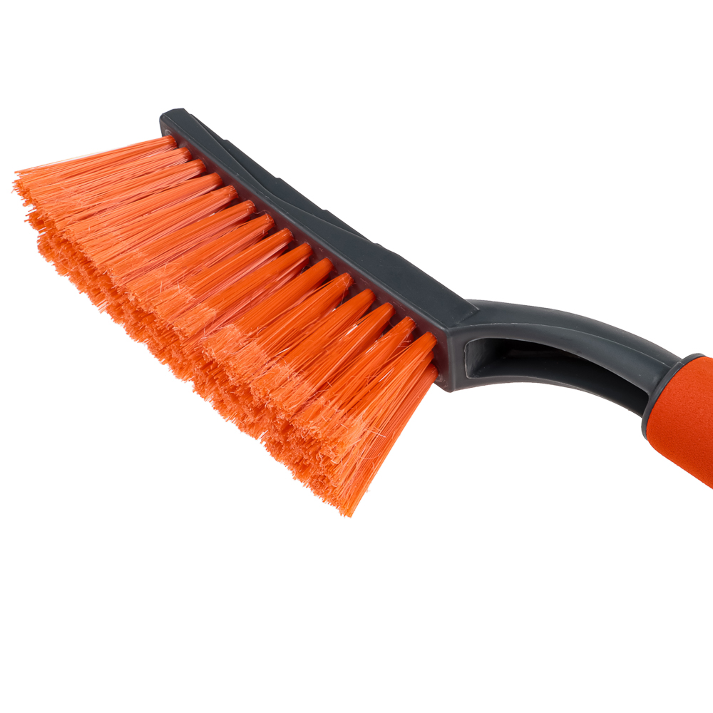 ЕРМАК Щетка для уборки снега с распушенной щетиной+скребок, 45.5см, арт.№ 775-134