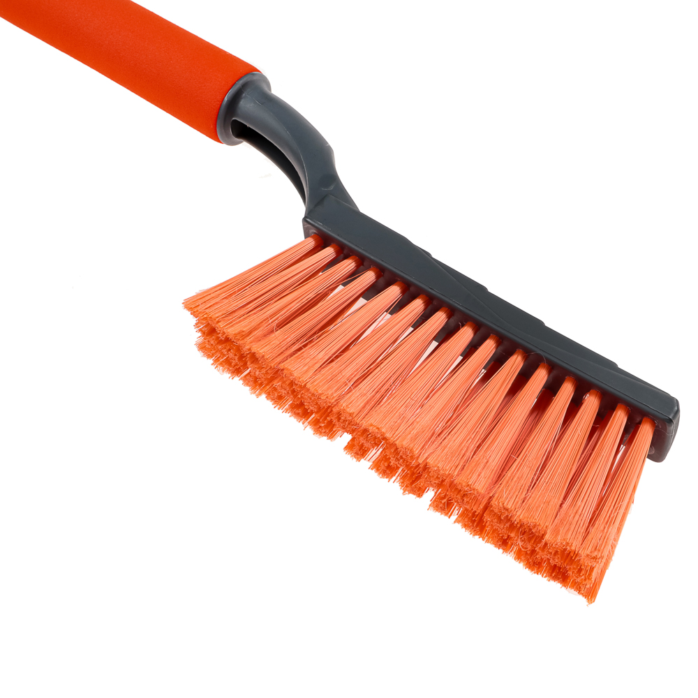 ЕРМАК Щетка для уборки снега с распушенной щетиной+скребок, 45.5см, арт.№ 775-134