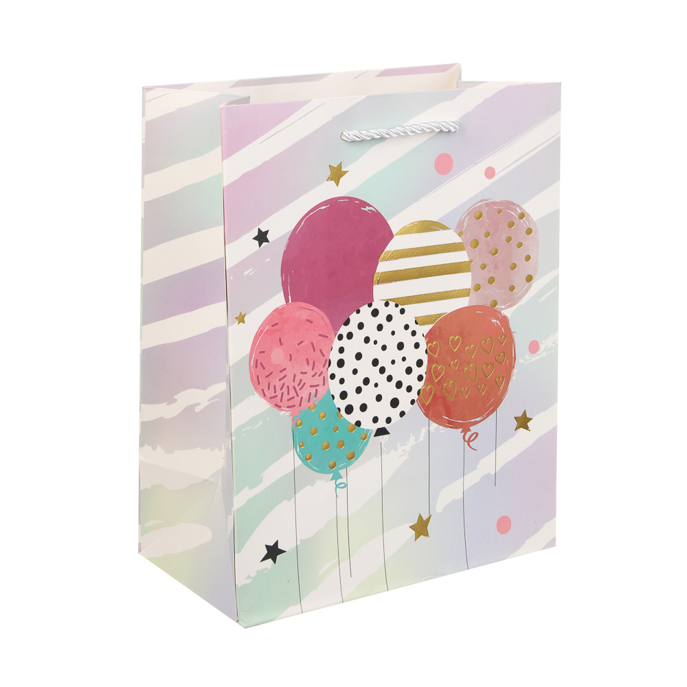 Пакет подарочный тм Fntastic M 18x23x10см, бумага, 4 дизайна, арт.5, арт.№ 507-443