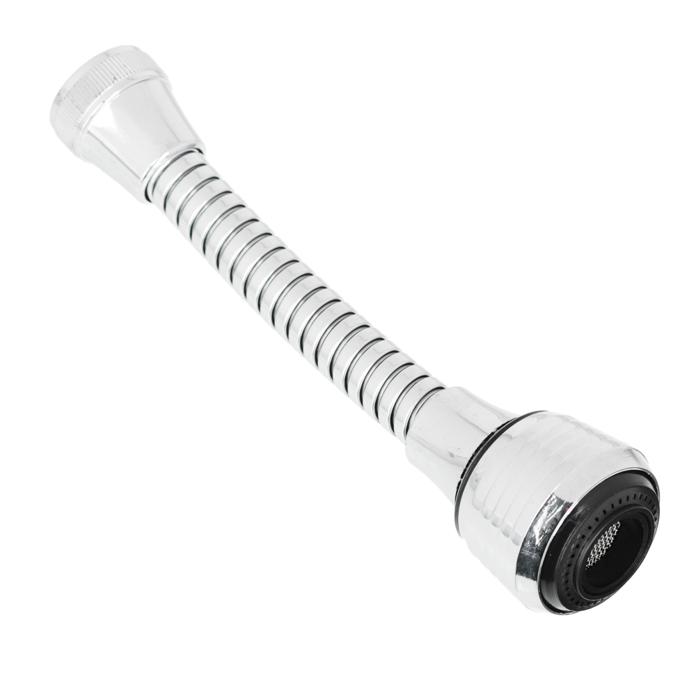 Аэратор для смесителя, на шланге, поворотный, нерж сталь, ПВХ, пластик, хром, арт.№ 565-089