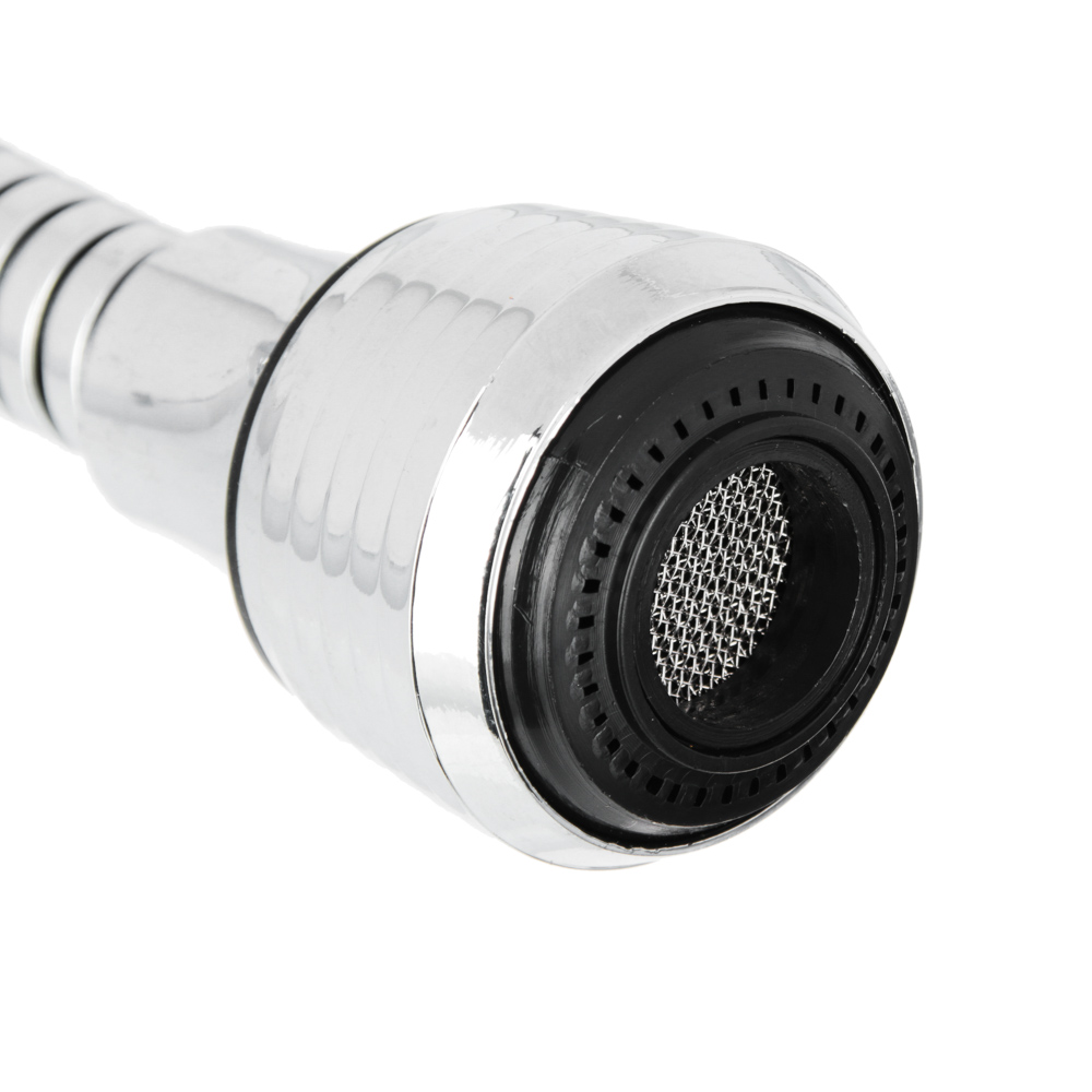 Аэратор для смесителя, на шланге, поворотный, нерж сталь, ПВХ, пластик, хром, арт.№ 565-089