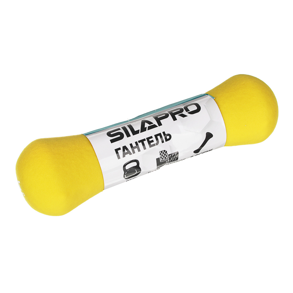 SILAPRO Гантель в форме кости 1кг (+-100гр) , металл, неопреновое покрытие, арт.№ 191-048