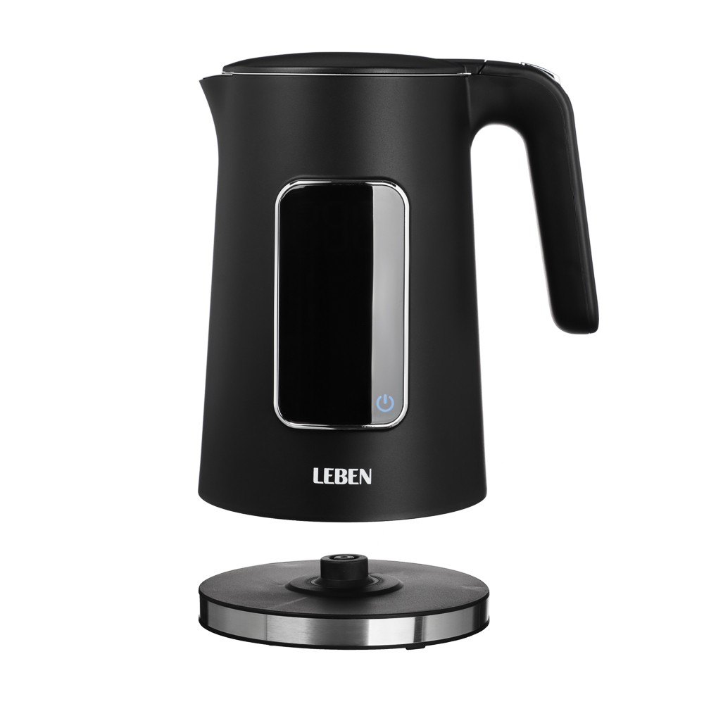 BY Русские Супергерои Чайник электрический, 1,7 л, 1850 Вт, c дисплеем, нерж.сталь, пластик, черный, арт.№ 291-131