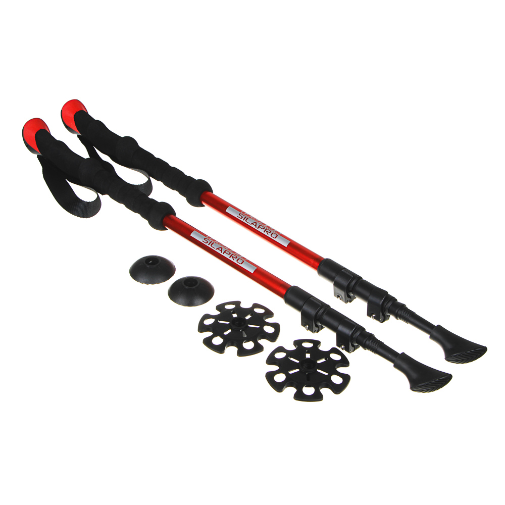 Палки для скандинавской ходьбы 2шт телескоп., алюм.сплав, 65(135)см, 2836, арт.№ 118-055