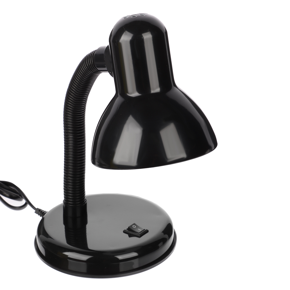 Лампа настольная BY, Е27, 28см, 40Вт, 220В, с выключателем, шнур 75 см, черный, арт.№ 476-446