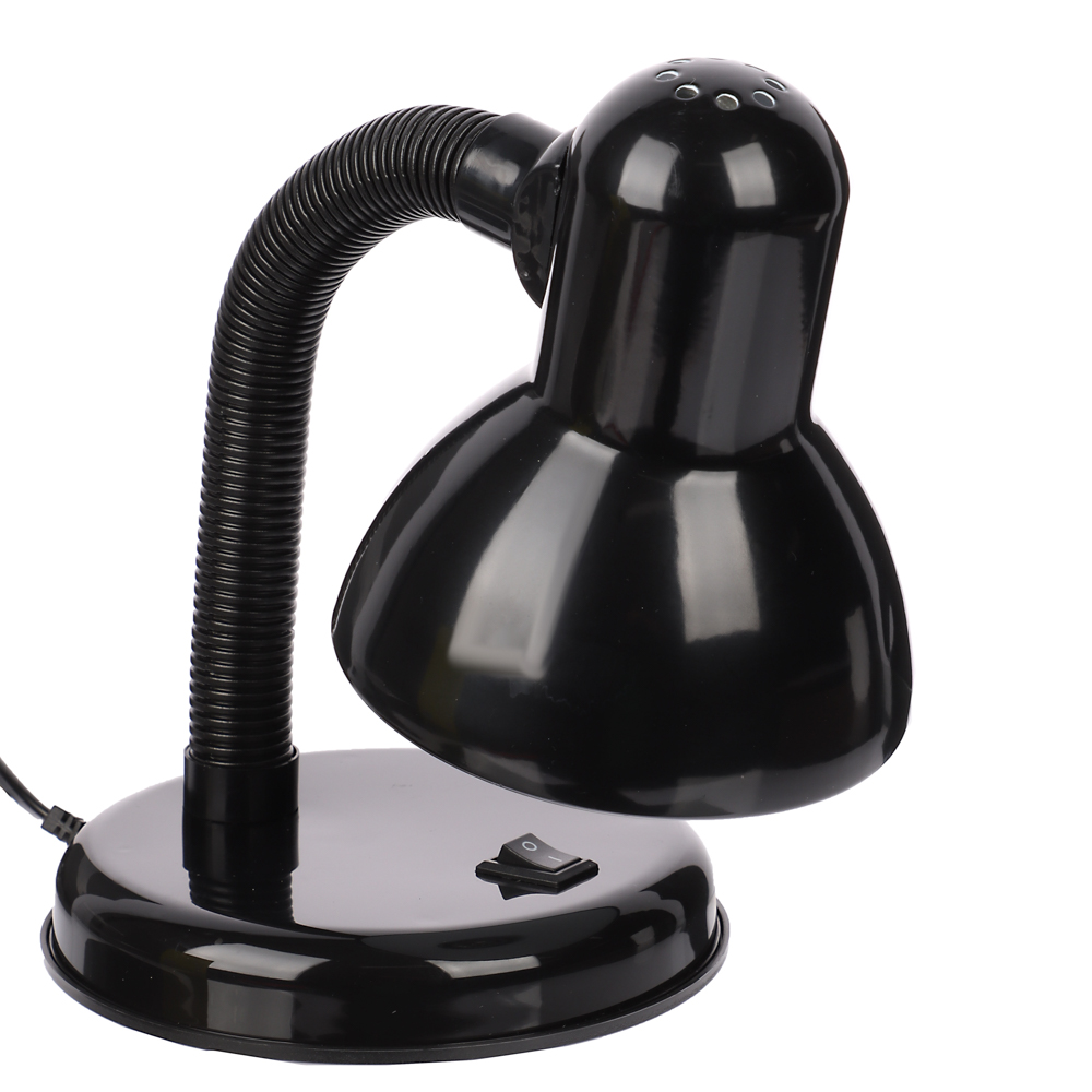 Лампа настольная BY, Е27, 28см, 40Вт, 220В, с выключателем, шнур 75 см, черный, арт.№ 476-446