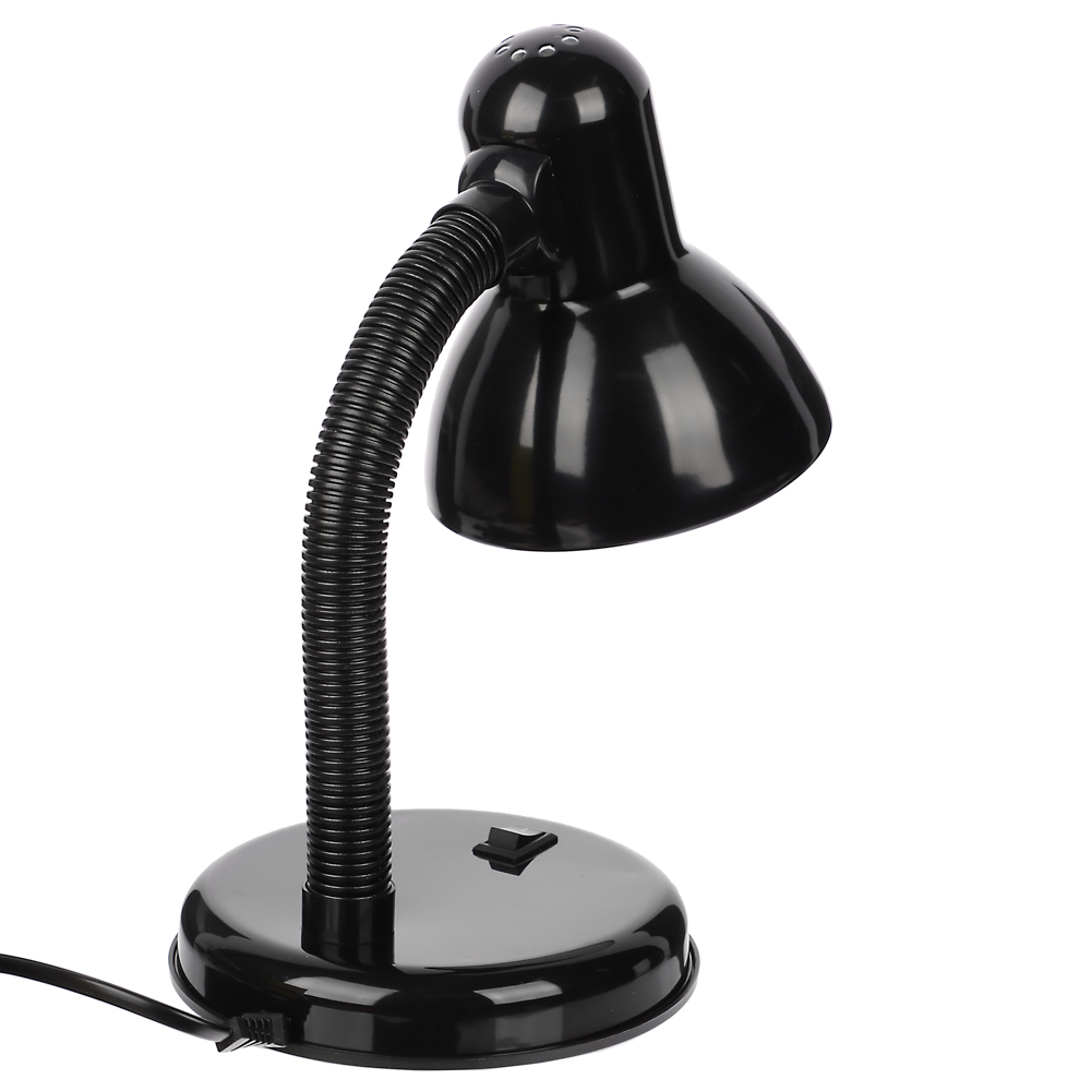 Лампа настольная BY, Е27, 28см, 40Вт, 220В, с выключателем, шнур 75 см, черный, арт.№ 476-446