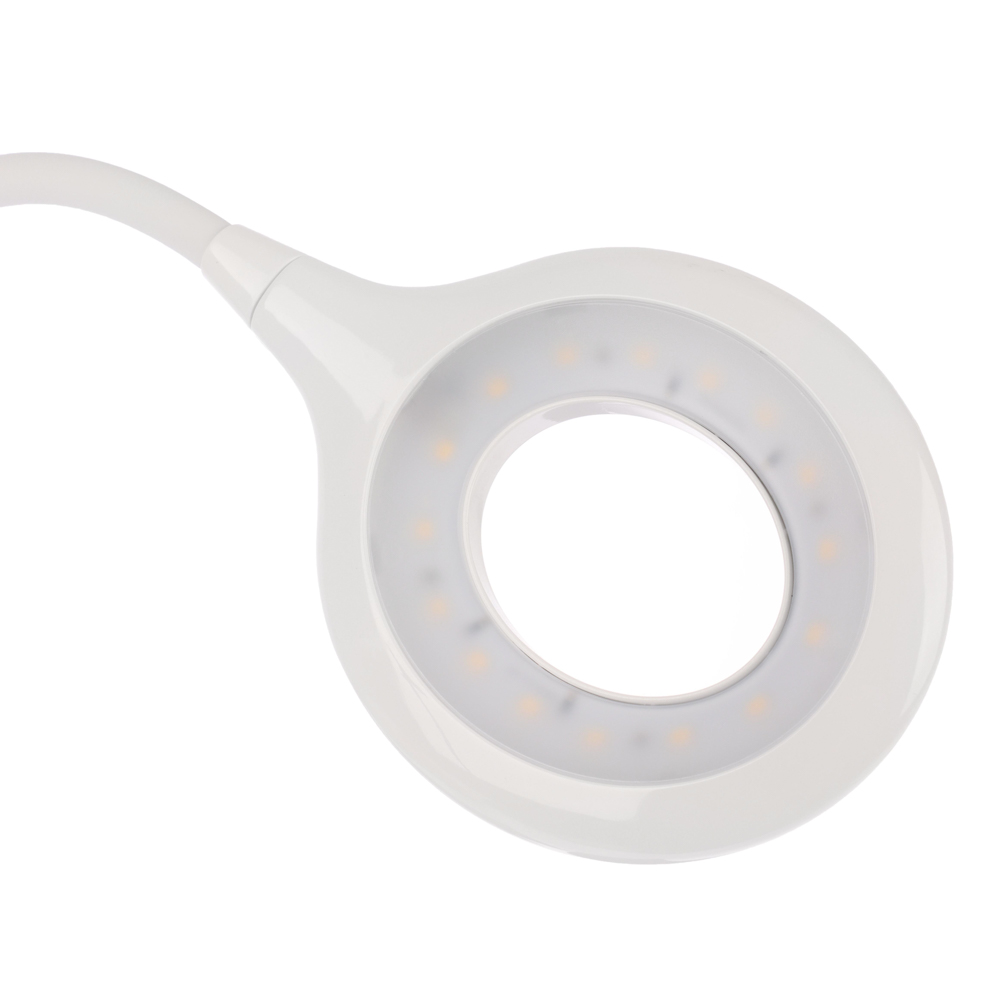 Светильник переносной настольный BY Глиттер,16LED,5Вт,300Лм,RGB,USB-C 5В,каб.1м, дим., пластик,белый, арт.№ 476-451