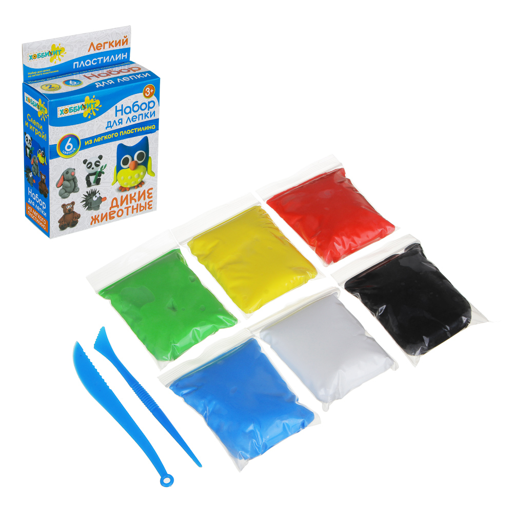 ХОББИХИТ Набор для лепки из легкого пластилина полимер, 11х13х5см, 2 дизайна, арт.№ 289-142