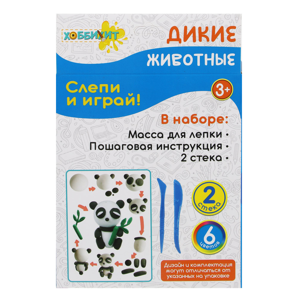 ХОББИХИТ Набор для лепки из легкого пластилина полимер, 11х13х5см, 2 дизайна, арт.№ 289-142