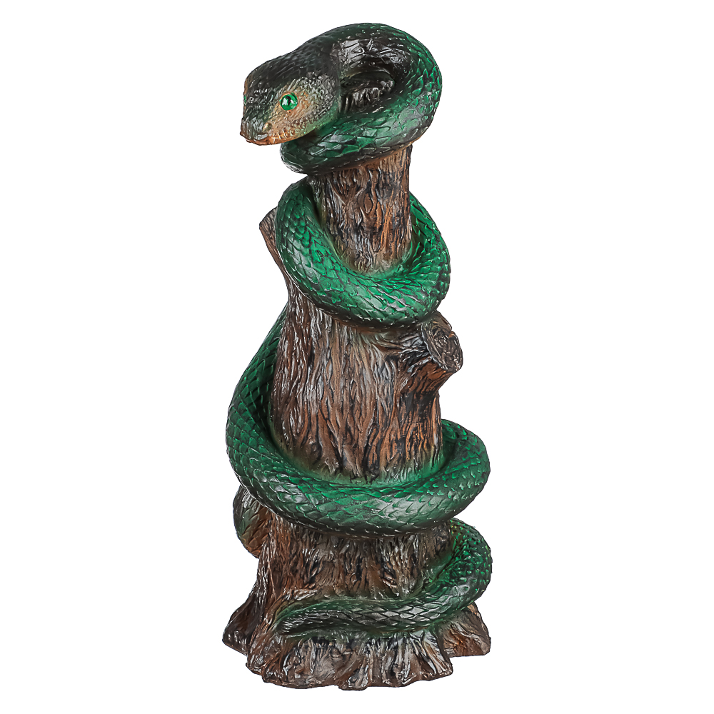 Фигура садовая Змея на пне 33х16см гипс, арт.№ 162-276