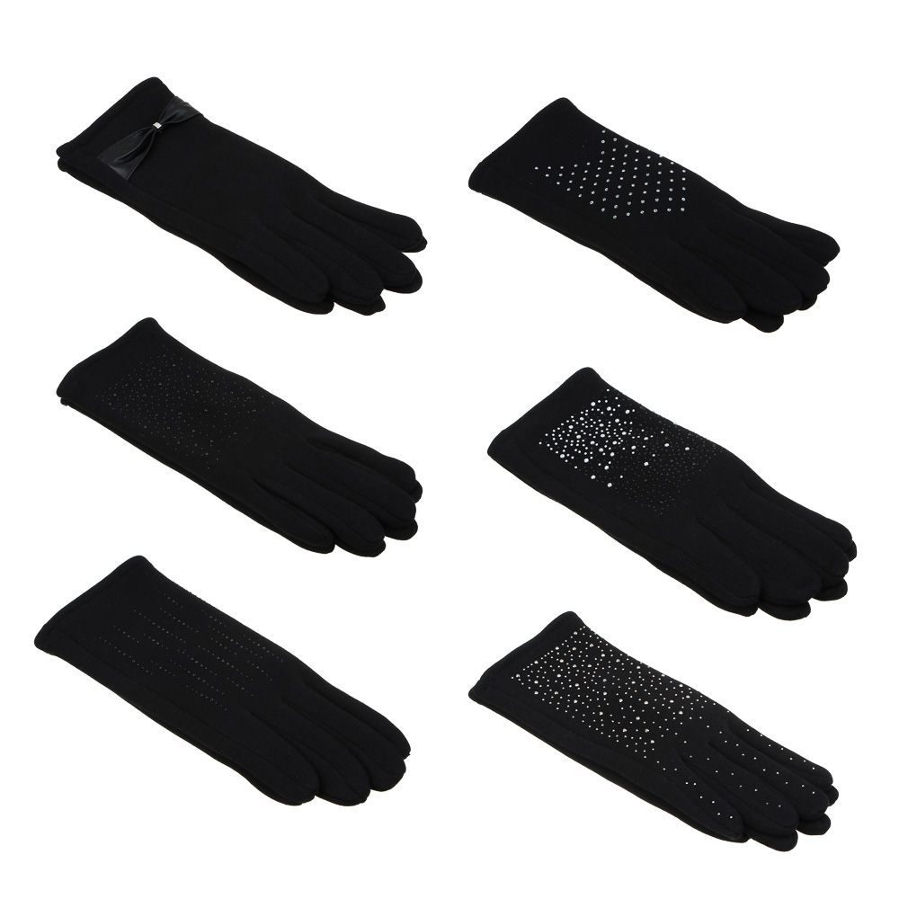 GALANTE Перчатки женские контактные, р 18-20, 6 дизайнов, СЗПВ24-13, арт.№ 363-365