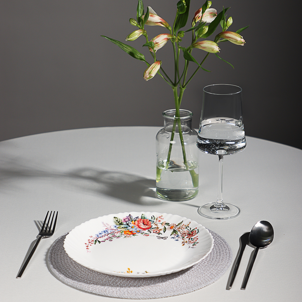 MILLIMI Дарина Тарелка подстановочная опаловое стекло 24см, 18136, арт.№ 818-321