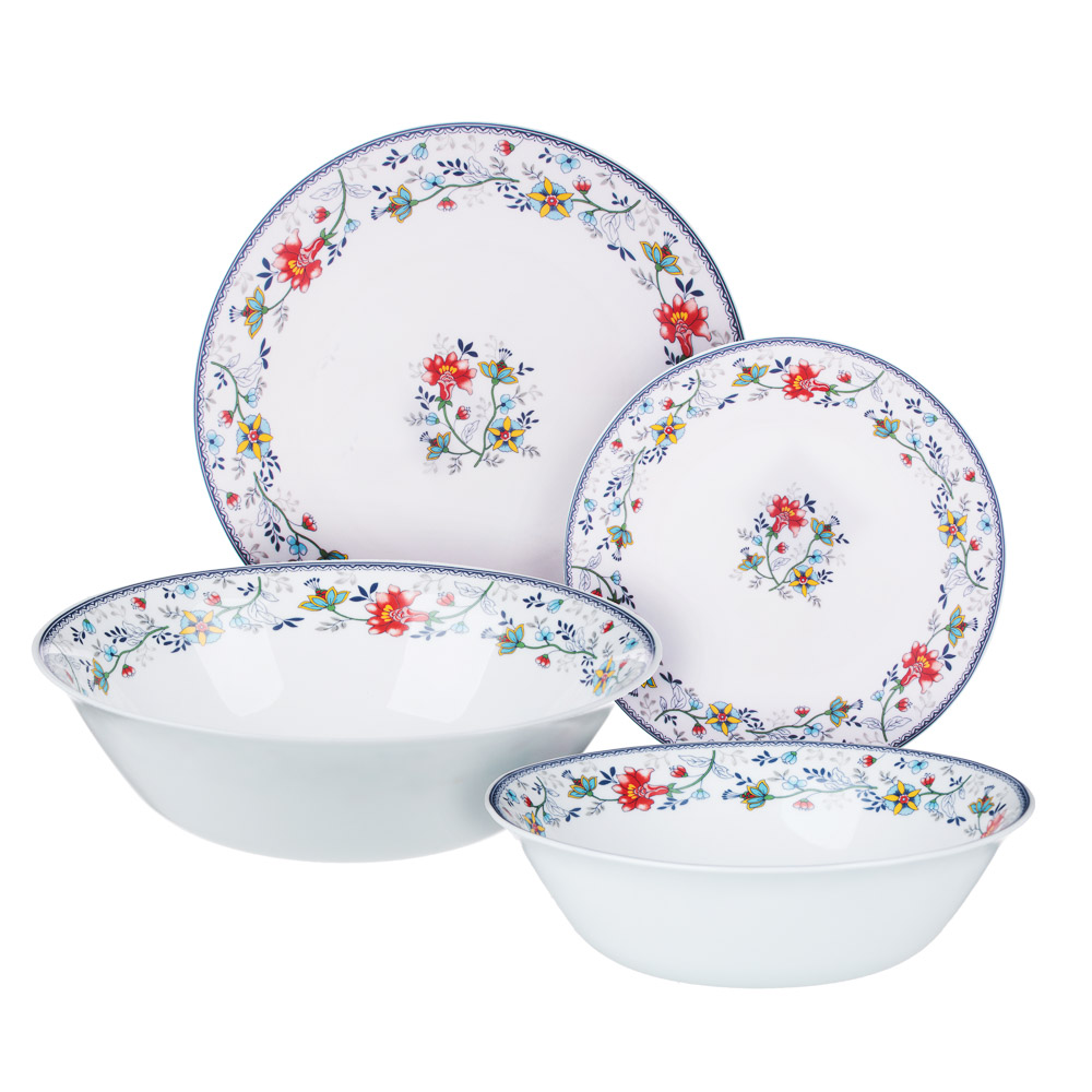 MILLIMI Виола Набор столовой посуды 13 пр., опаловое стекло, 21001, арт.№ 818-351