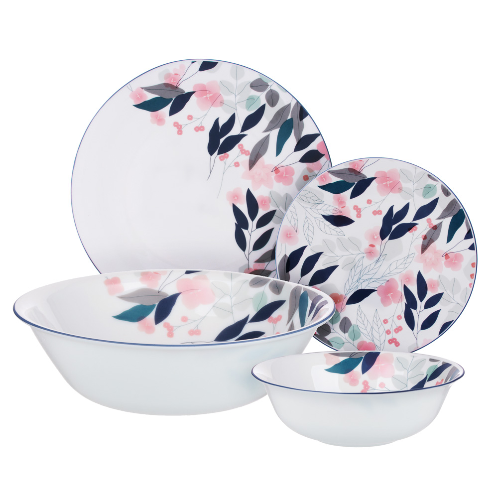 MILLIMI Лия Набор столовой посуды 13 пр., опаловое стекло, K2053, арт.№ 818-442