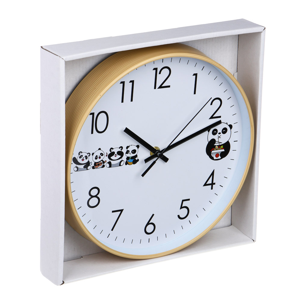 LADECOR CHRONO Часы настенные круглые, пластик, 25,4х25,4х4,3 см, 1xАА, арт.2-22, арт.№ 581-253