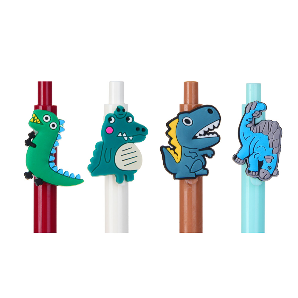 Ручка шариковая автоматическая синяя, с фигуркой в форме дино, 4 дизайна, арт.№ 591-251