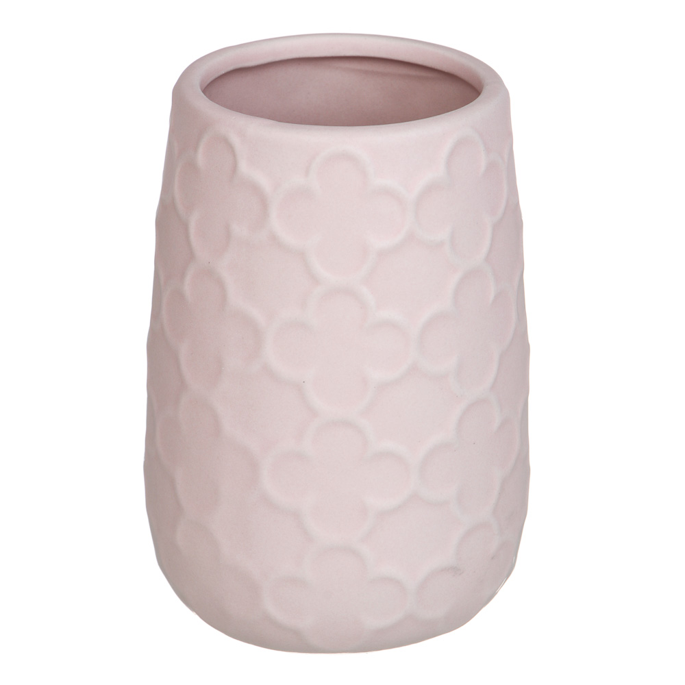 VETTA Стакан для ванной комнаты, керамика, 8x8x11,5 см, Оливия, персиковый, арт.№ 478-187